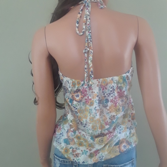 2/$15 - Floral and Lace Halter Top - Picture 2 of 6